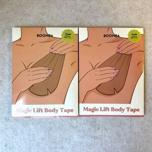 BOOMBA Magic Breast Lift Beige 2 Packs Size DD/E/F with Satin Nipple Covers